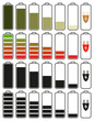 © Alex Darts - Battery charge indicator icon set. Battery charge. Vector illustration.