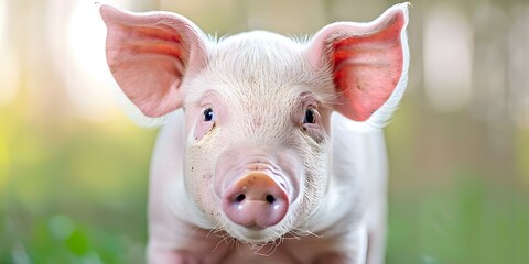 Pigs Raised for Food Sent to Slaughterhouses for Pork Production. Concept Animal Agriculture, Slaughterhouses, Pork Production, Ethics, Animal Welfare