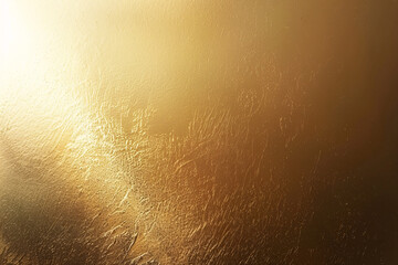 Abstract close-up of a golden textured surface with a shiny, reflective finish