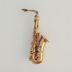 saxophone in plain background