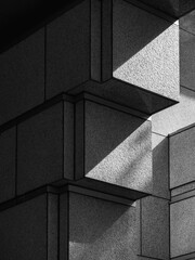 Fototapete - Concrete wall shade shadow cement columns Architecture details