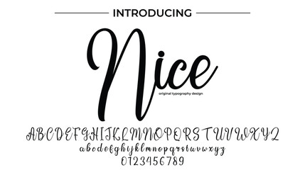 Wall Mural - Nice Font Stylish brush painted an uppercase vector letters, alphabet, typeface