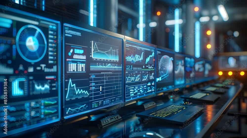Renewable Energy Control Center with Holographic Displays Monitoring ...