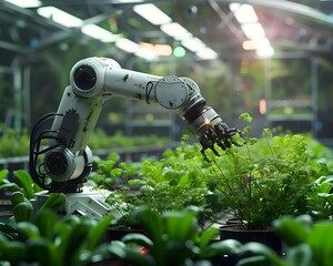 Poster - automated smart greenhouse with robotic farming technology for optimized plant growth and precision 