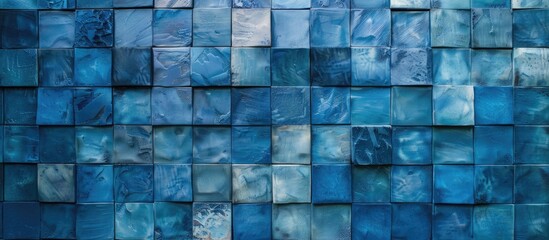 Aufkleber - Photo Picture of blue abstract tile texture background. with copy space image. Place for adding text or design