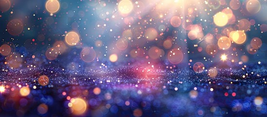 Poster - Background blur of Christmas light with bokeh. with copy space image. Place for adding text or design