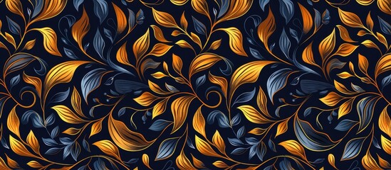 Poster - High resolution seamless abstract floral pattern for covering textile fabrics, shawls and any surfaces like walls, gift packages. Can be used as a digital background for social media posts, either