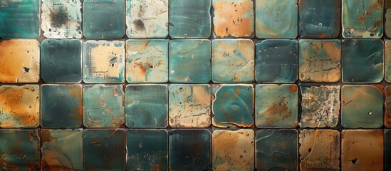Poster - Old vintage tile background. with copy space image. Place for adding text or design