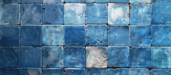 Aufkleber - Photo Picture of blue abstract tile texture background. with copy space image. Place for adding text or design