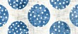 © vxnaghiyev - Seamless french farmhouse dotty linen pattern. Provence blue white woven texture. Shabby chic style decorative circle dot fabric background. Textile rustic all over print. with copy space image