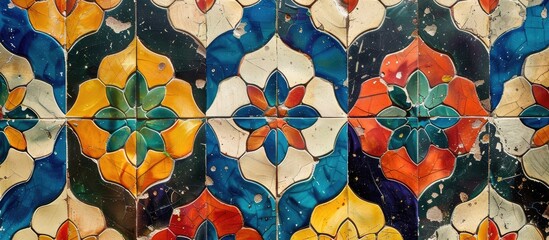 Poster - wall decorative colorful wall design pattern,. with copy space image. Place for adding text or design