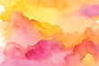 © ins.dsign - Pastel Watercolor Clouds, Soft Yellow, red and pink  Gradient, Dreamy Abstract Art Background
