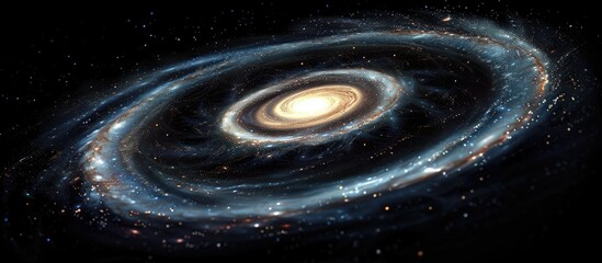 Poster - the spiral galaxy. with copy space image. Place for adding text or design