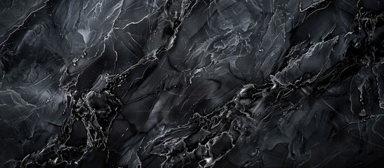 Fototapete - Black marble texture Stone natural abstract background pattern (with high resolution). with copy space image. Place for adding text or design