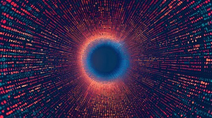 Binary code patterns Background filled with binary code, with a central blank space for text, perfect for coding and software development presentations