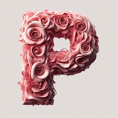 Wall Mural - Rose colored letters