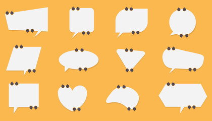 Poster - Quote speech bubble collection. Set of quote box speech bubble. Vector illustration
