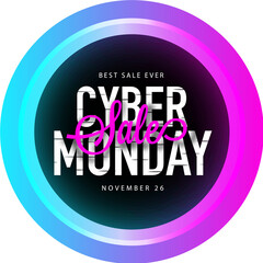 Sticker - Cyber monday sale background.