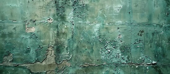 Poster - texture of old dirty green cement wall. Copy space image. Place for adding text and design