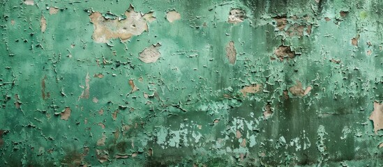 Poster - texture of old dirty green cement wall. Copy space image. Place for adding text and design
