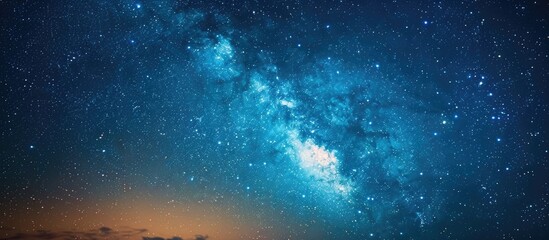 Wall Mural - night sky skyscape with many stars in milky way in bryce canyon national park in utah at pariah view