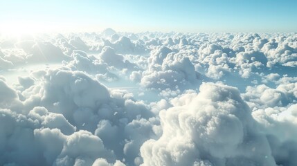 Wall Mural - Sky with pretty white clouds