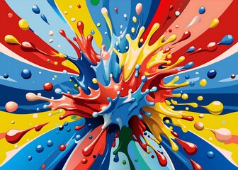 colorful background , different types of colour splashes