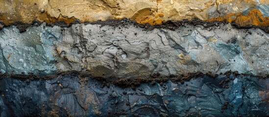 Poster - texture layers of earth. copy space image. place for adding text or design