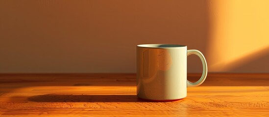 Poster - retro mug . Copy space image. Place for adding text and design