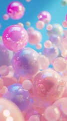 Wall Mural - Minimal gradient in bubbles, pastel colors abstract background