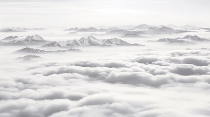 Canvas Print - clouds over mountains