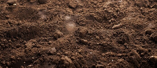Poster - close-up of fertile loam for the background. copy space image. place for adding text and design