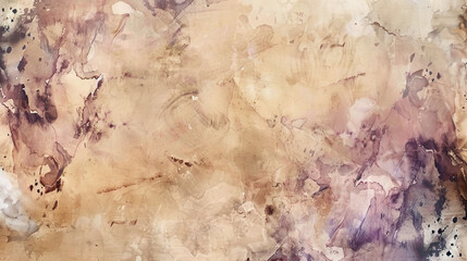 Wall Mural - Watercolor Tea-Stained Paper Texture for Dungeons & Dragons Rulebook Background

