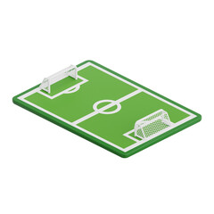 Wall Mural - 3D render soccer field icon illustration. Isolated on transparent background