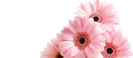 Poster - beautiful gerber flowers. Copy space image. Place for adding text and design