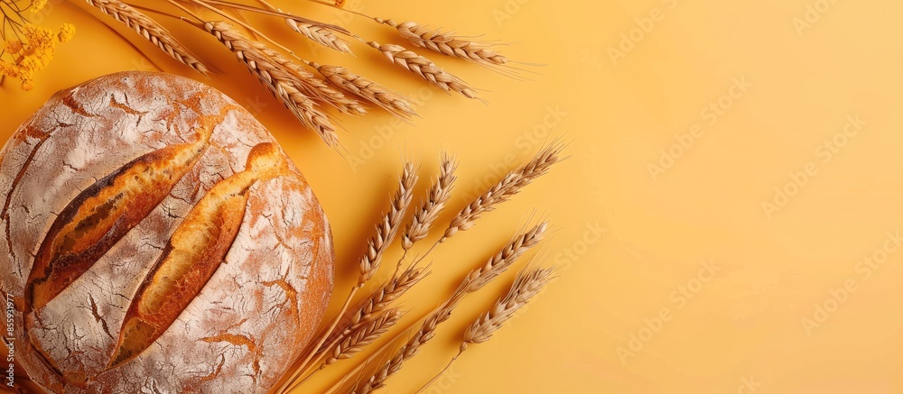 Bread pastel background Food Isolated transparent Bread. Copy space ...