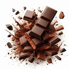 a pile of chocolate with a bite missing in the middle.