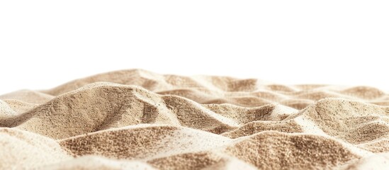 Wall Mural - pile desert sand isolated on white background. Copy space image. Place for adding text and design