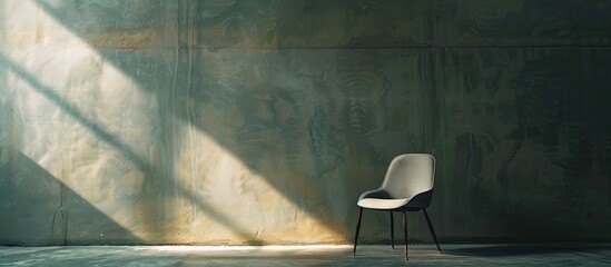 Wall Mural - One chair. Copy space image. Place for adding text and design