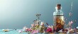 © Ilgun - Alternative medicine or herbal medicine in aromatherapy bottle. Copy space image. Place for adding text or design