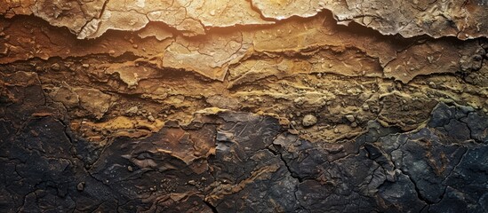 Poster - texture layers of earth. copy space image. place for adding text or design