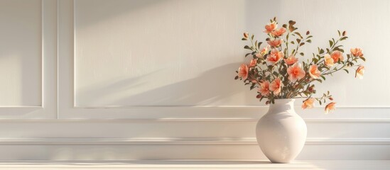 Wall Mural - A vase full of flowers that adorns the room. Copy space image. Place for adding text and design