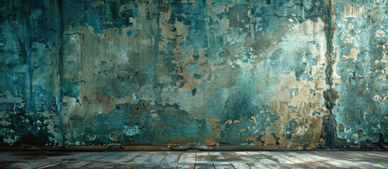 Wall Mural - Old room, grunge industrial interior, worn  surface. Copy space image. Place for adding text and design