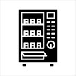 © Rahmad - Vending machine icon, Vending machine with snacks and drinks on white background.
