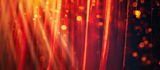 Poster - red curtain with light spot. copy space image. place for adding text and design