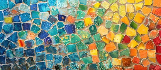 Poster - Mosaic background. Colorful ceramic tile pattern. Copy space image. Place for adding text and design