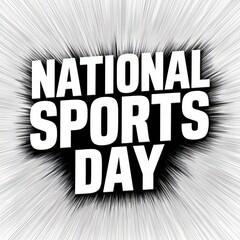 National Sports Day, illustration of Sports Day, Typography, Calligraphy, Text, Social Media Poster 