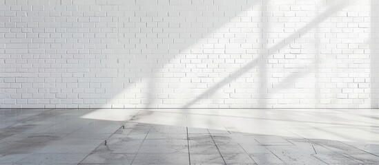 Poster - White wall to backdrop. Copy space image. Place for adding text and design