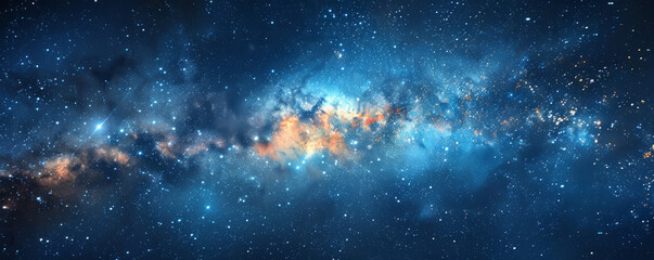 Wall Mural - A starlit sky filled with millions of twinkling stars, the Milky Way stretching across the heavens.
