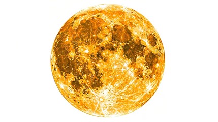 Wall Mural - beautiful full moon isolated on white background.